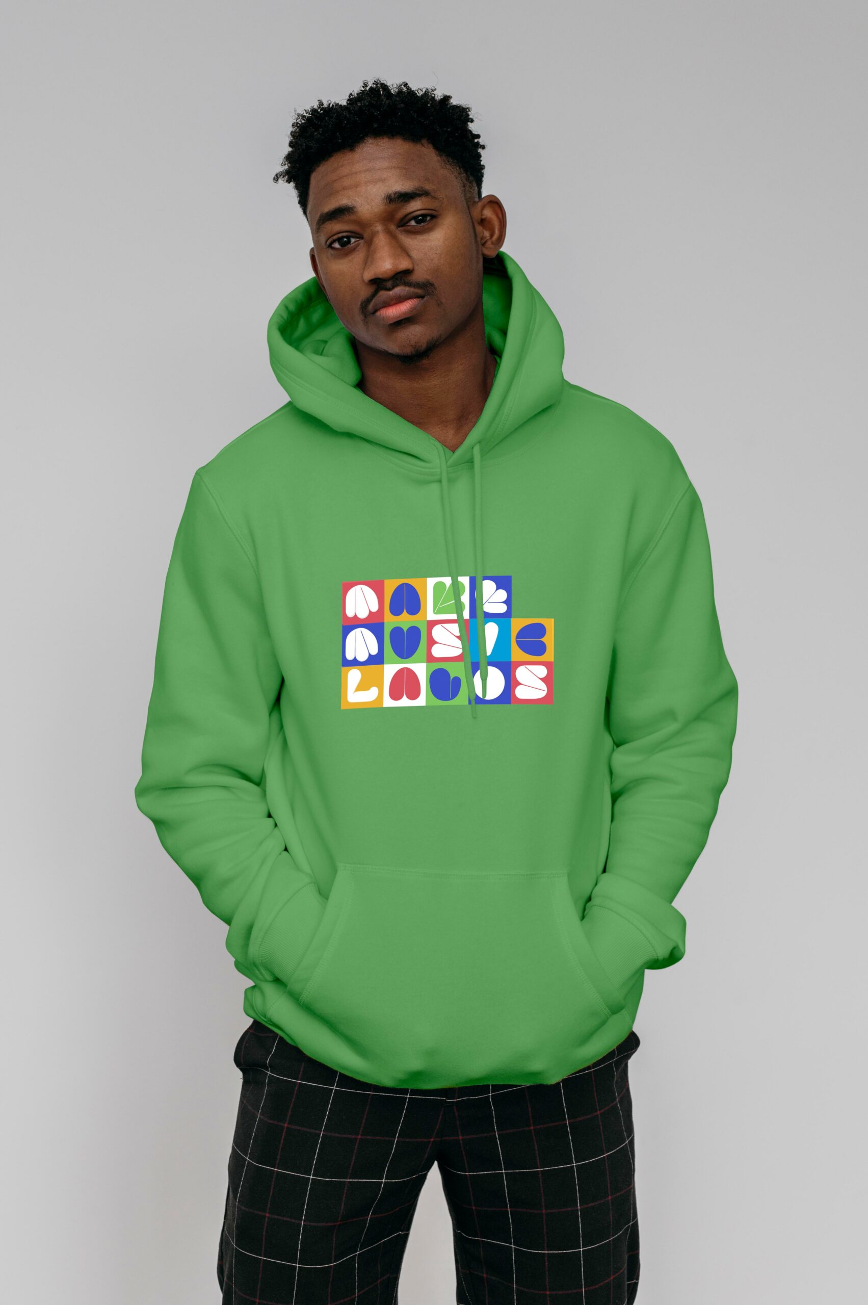 MML block design hoodie