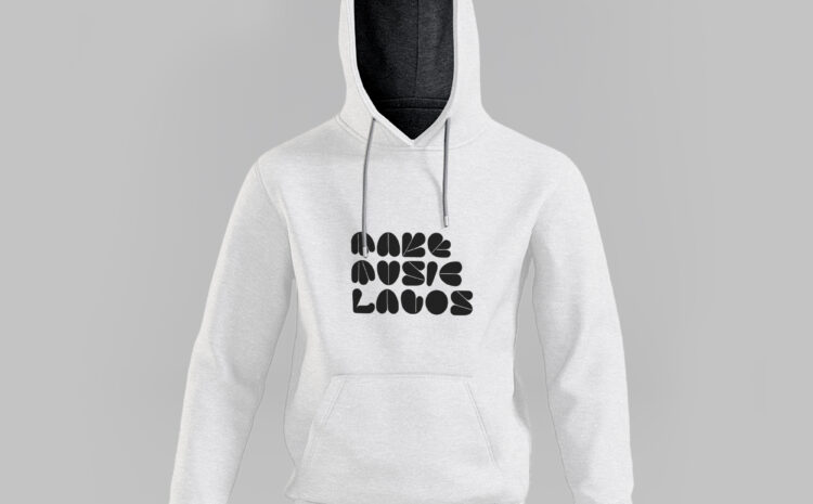 MML white and black print hoodie
