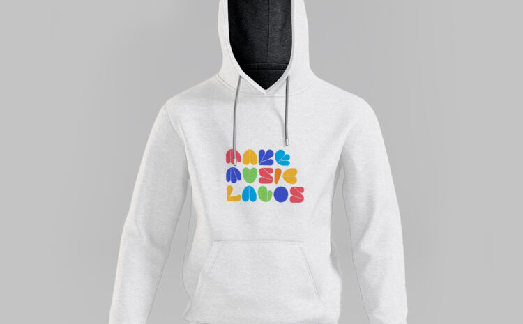 Coloured MML print  white hoodie