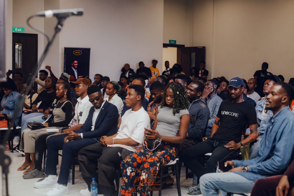 Attendees seated and listening during a Make Music Nigeria music business conference